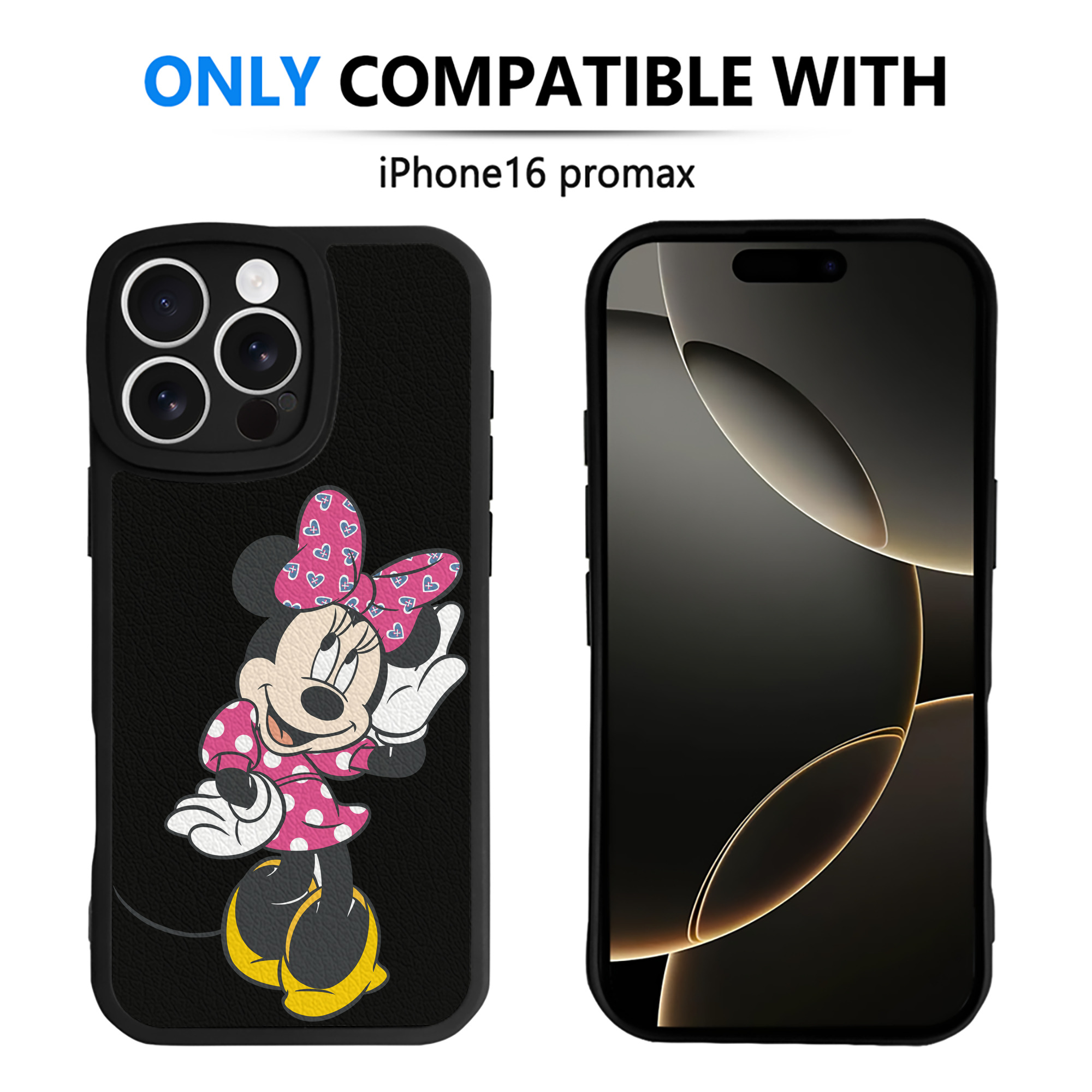 （画像用） ミッキーマウス Mickey Mouse 【iPhone 16シリーズ対応】シリコンスマホケース（レザー調） 材質：シリコン